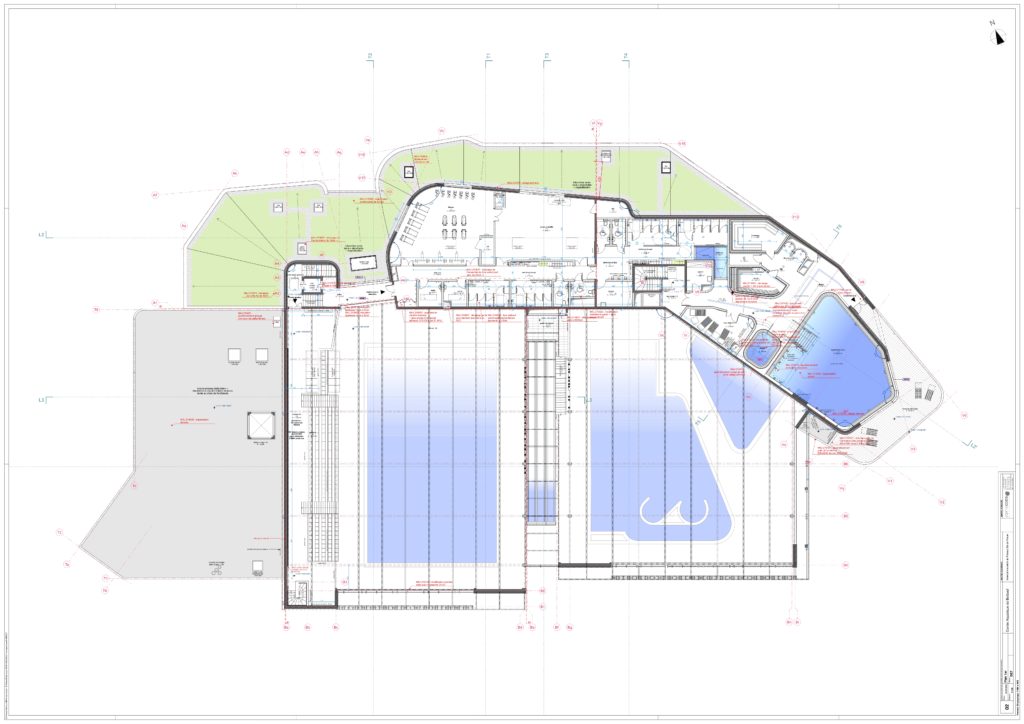 Plan construction piscine plateau est