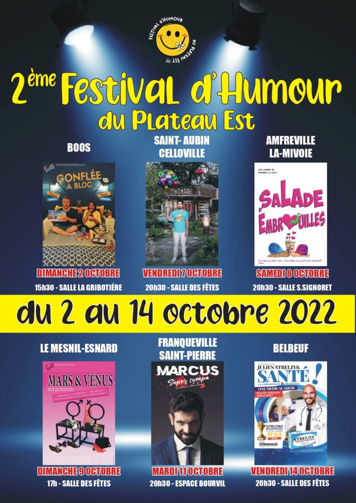 Affiche festival de l'humour 2022 Plateau Est