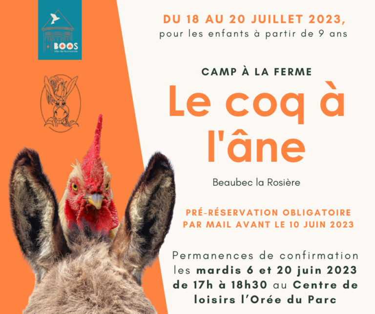 Camp Le coq à l'âne - centre de loisirs juillet 2023