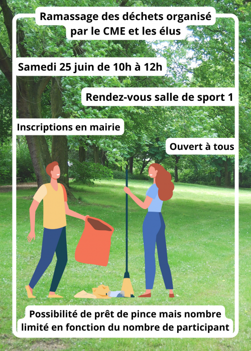 Affiche ramassage des déchets CME - juin 2022