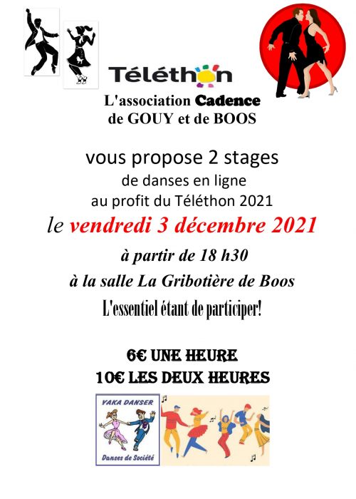 Affiche stages de danses en ligne