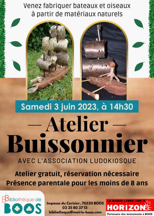 Atelier buissonnier bibliothèque Boos - 03.06.2023