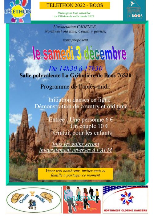 Téléthon danse - 03.12.22 de 14h30 à 17h30