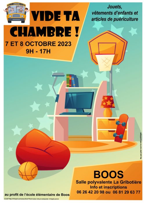 Vide ta chambre SCHOOL BOOS - 7 et 8 octobre 2023