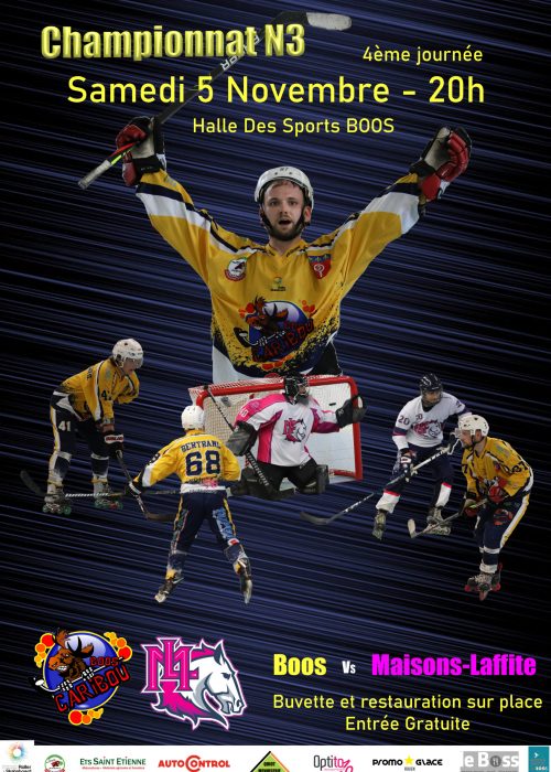 affiche 05.11.2022 match roller hockey boos-maisonslaffite
