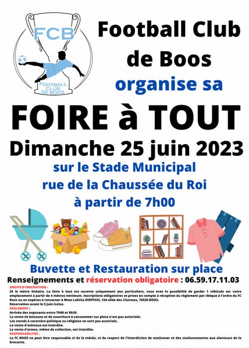 Affiche foire à tout Football Club - 25.06.2023
