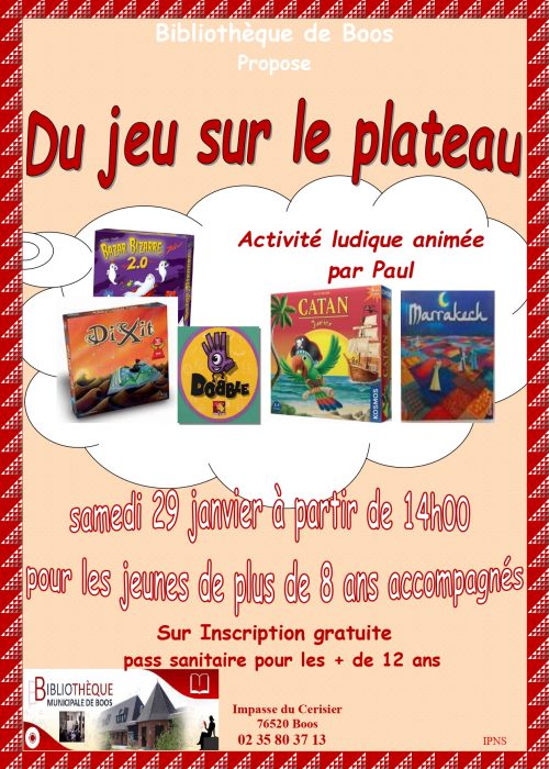 affiche jeu de plateau 29 janvier 2022