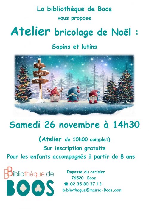 atelier bricolage noël 2022 - novembre 2022